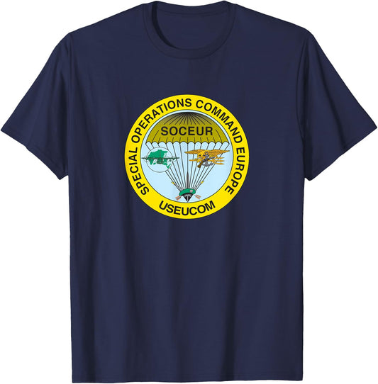 Special Operations Command Europe SOCEUR Military T-Shirt - T-Shirt | Navy