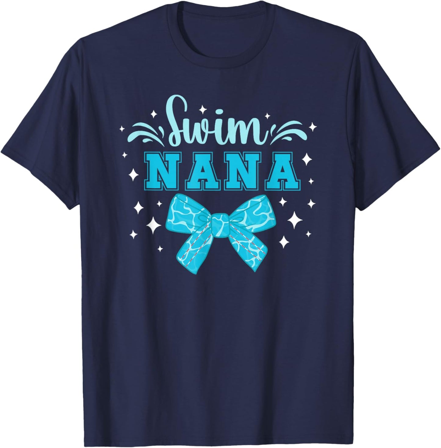 Swim Nana Of A Swimmer Nana Coquette Swimming Nana T-Shirt - T-Shirt | Navy