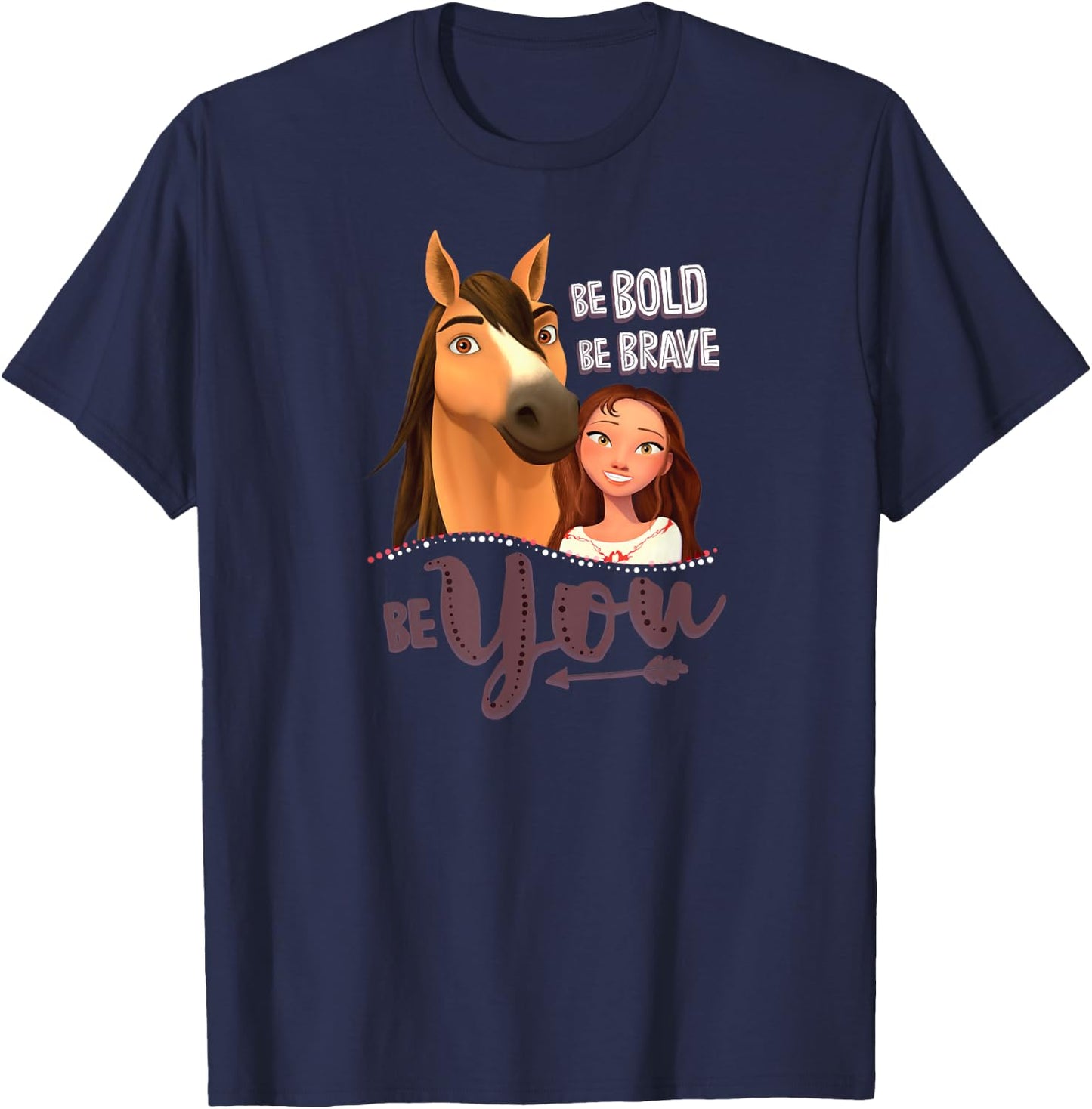 DreamWorks Spirit Riding Free Be You T-Shirt - T-Shirt | Navy