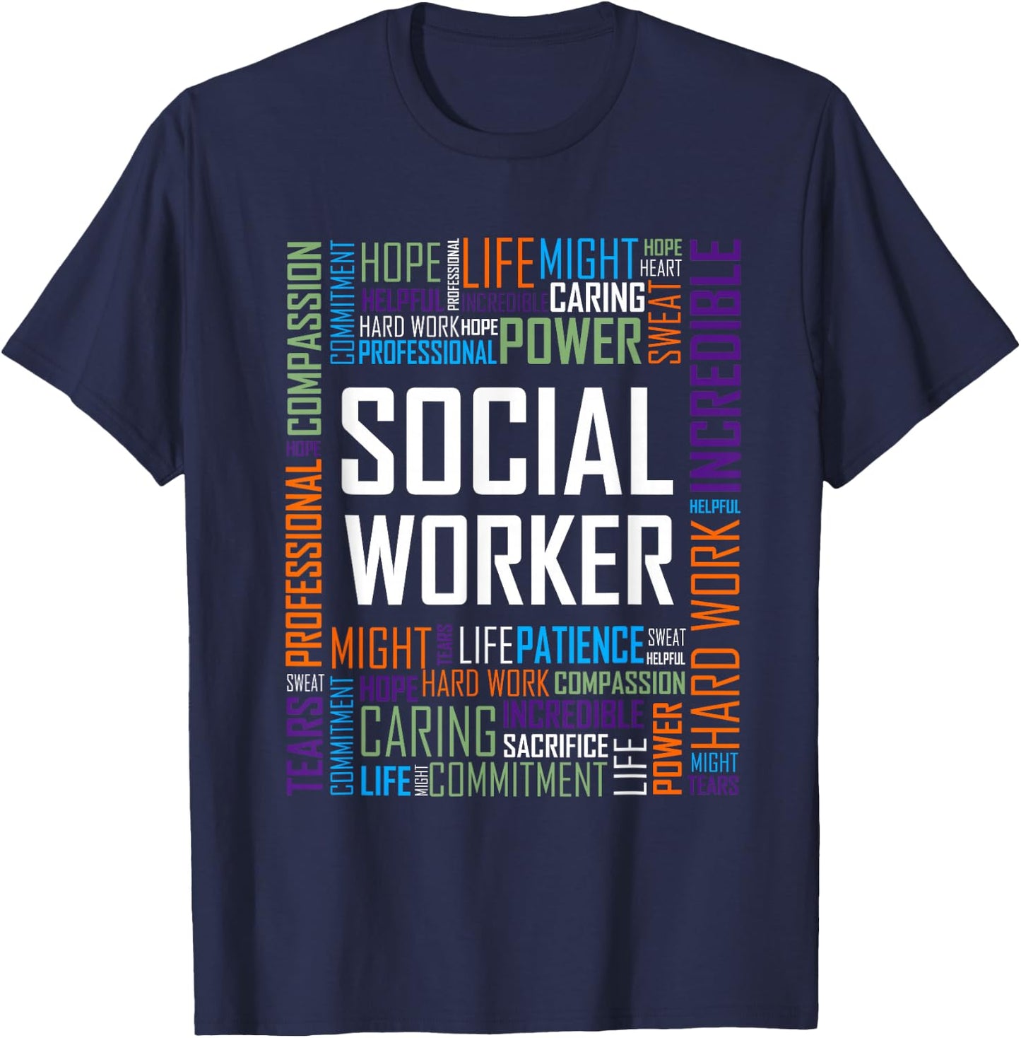Social Worker Shirt and Men Gift T-Shirt - T-Shirt | Navy