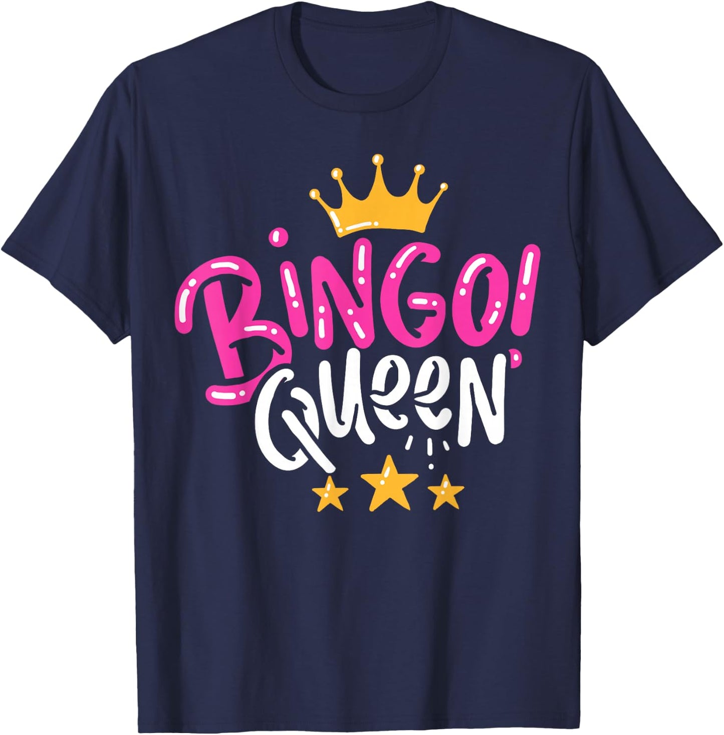 Bingo Gift Queen T-Shirt - T-Shirt | Navy