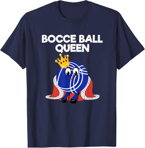 Bocce Ball Queen Funny T-Shirt - T-Shirt | Navy
