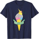 Funny Parrot Pet Doodle I Scream Ice Cream Cockatiel T-Shirt - T-Shirt | Navy