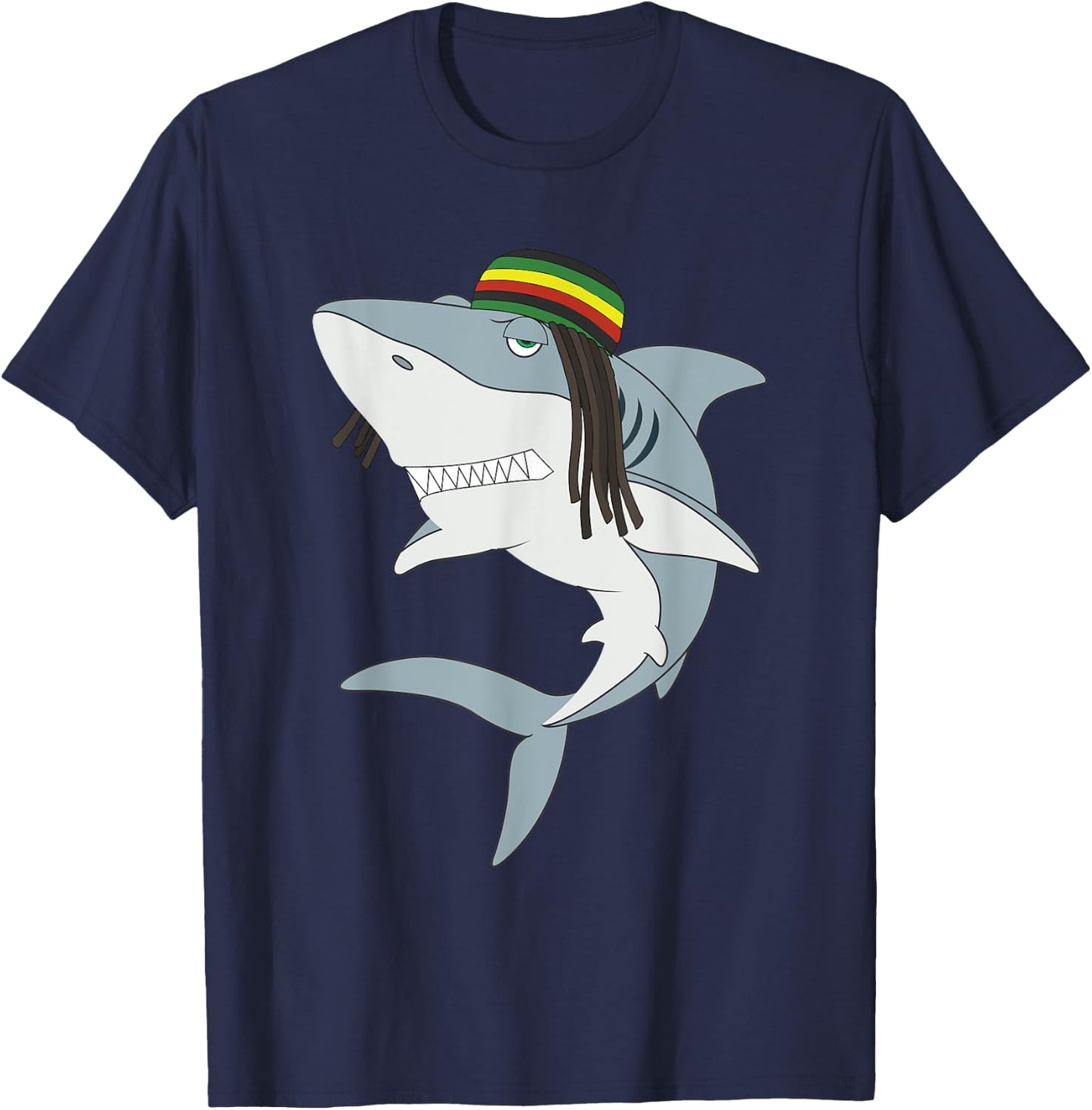 Funny Reggae Shark Reggae Shirt T-Shirt - T-Shirt | Navy