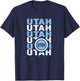 Utah Hockey Club Repeat Black Officially Licensed T-Shirt - T-Shirt | Navy