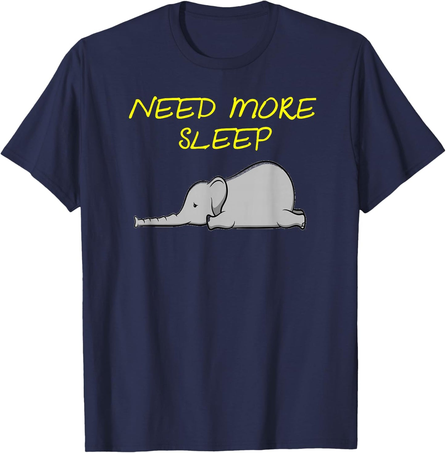Funny Sleeping Elephant Pajama for Bedtime T-Shirt - T-Shirt | Navy