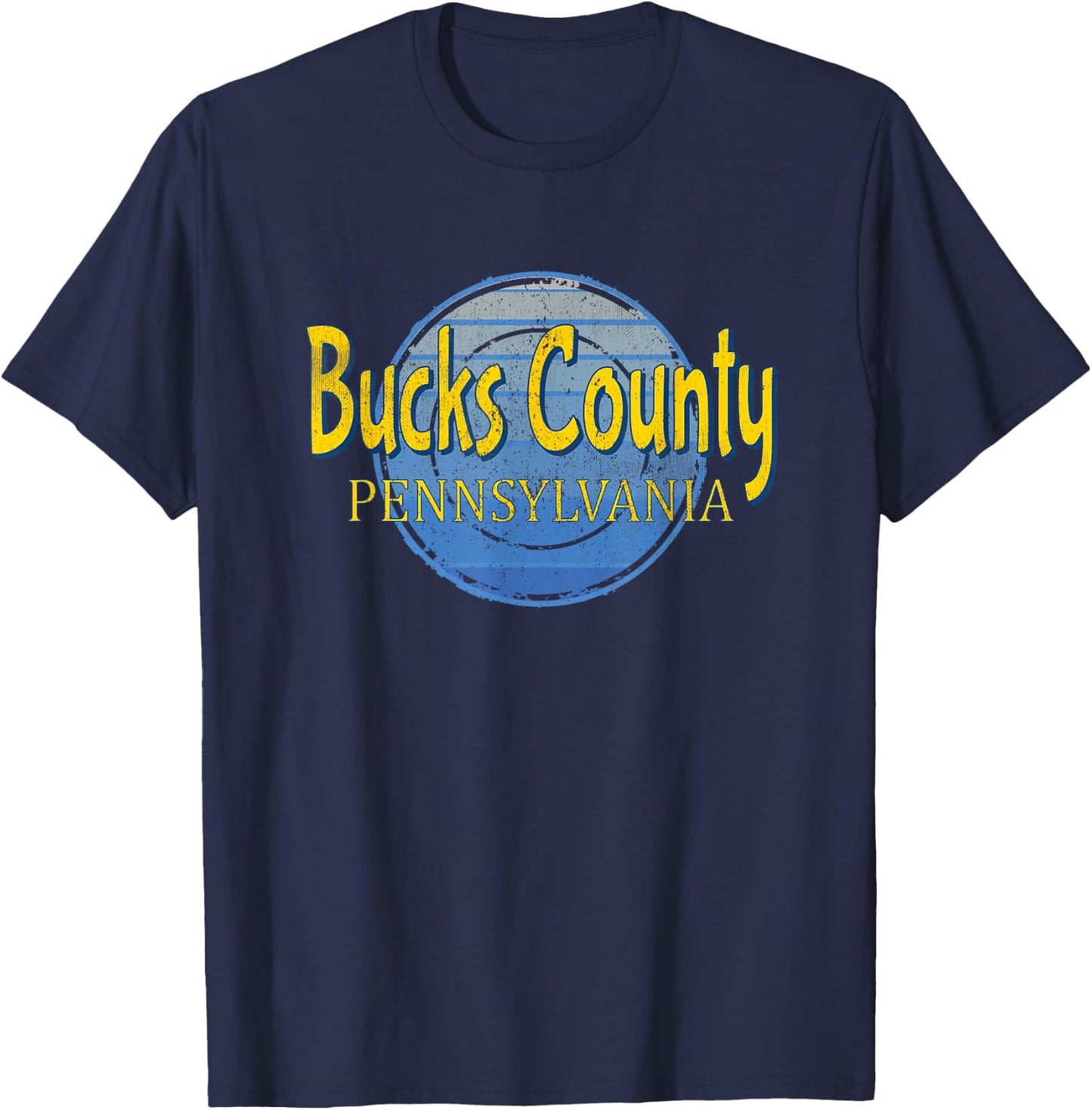 Bucks County PA Pennsylvania Vintage Style T-Shirt - T-Shirt | Navy