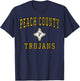 Peach County High School Trojans C1 T-Shirt - T-Shirt | Navy