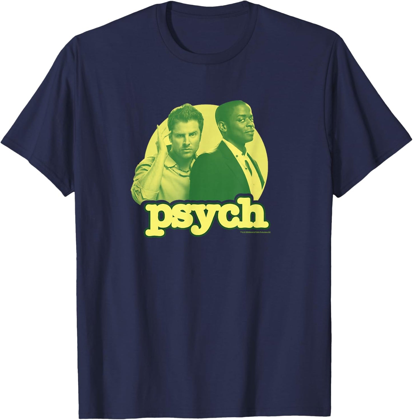 Psych Shawn Spencer and Gus Standard T-Shirt - T-Shirt | Navy