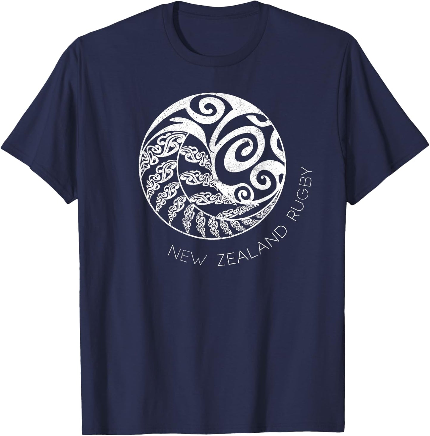 New Zealand Rugby Maori Inspired Kiwi & Silver Fern+ T-Shirt - T-Shirt | Navy