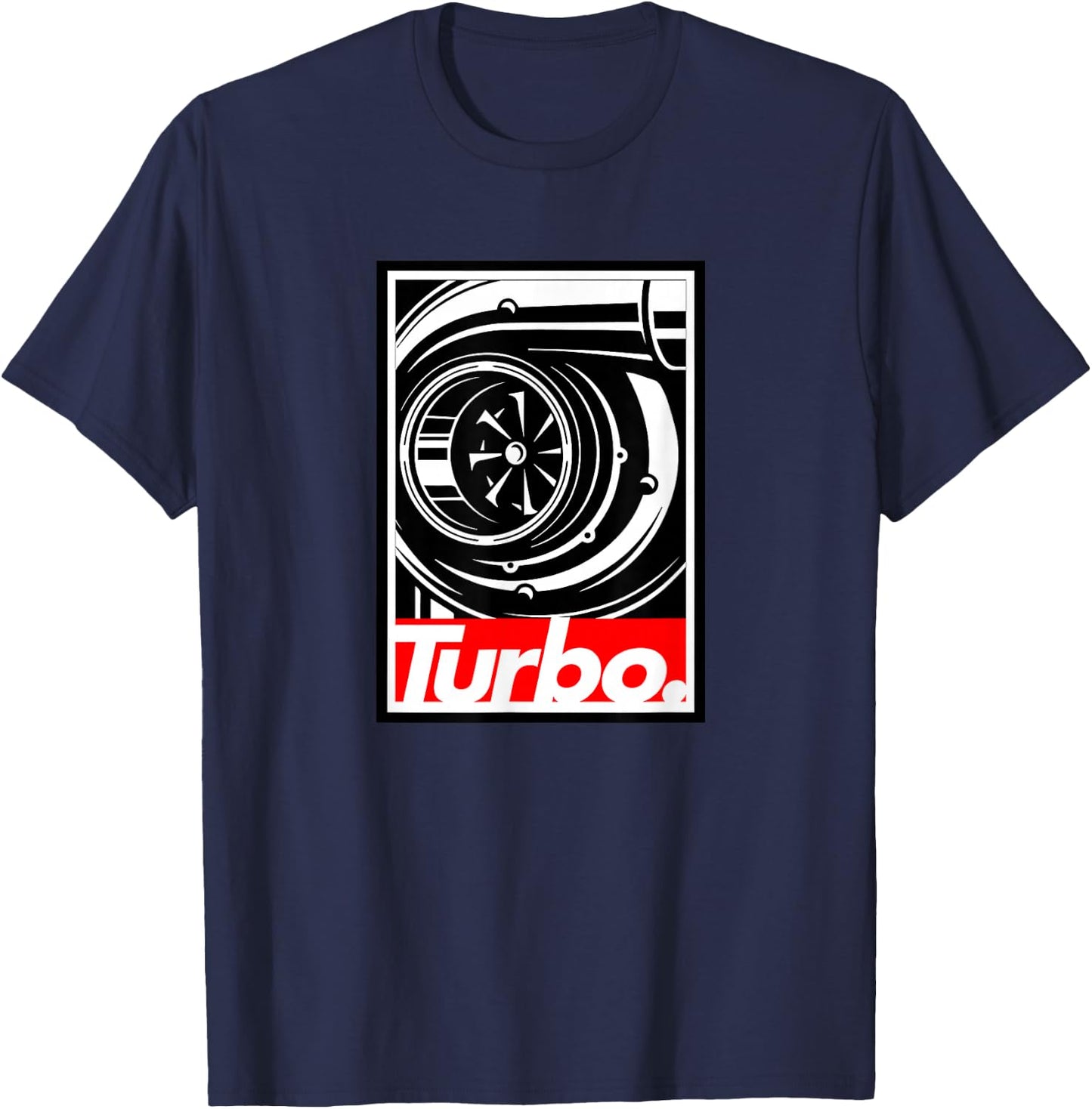 Turbo Design, for Boost Lovers, car Racing & Drifting T-Shirt - T-Shirt | Navy