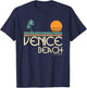 Vintage Venice Beach California Sunset Palms T-Shirt - T-Shirt | Navy