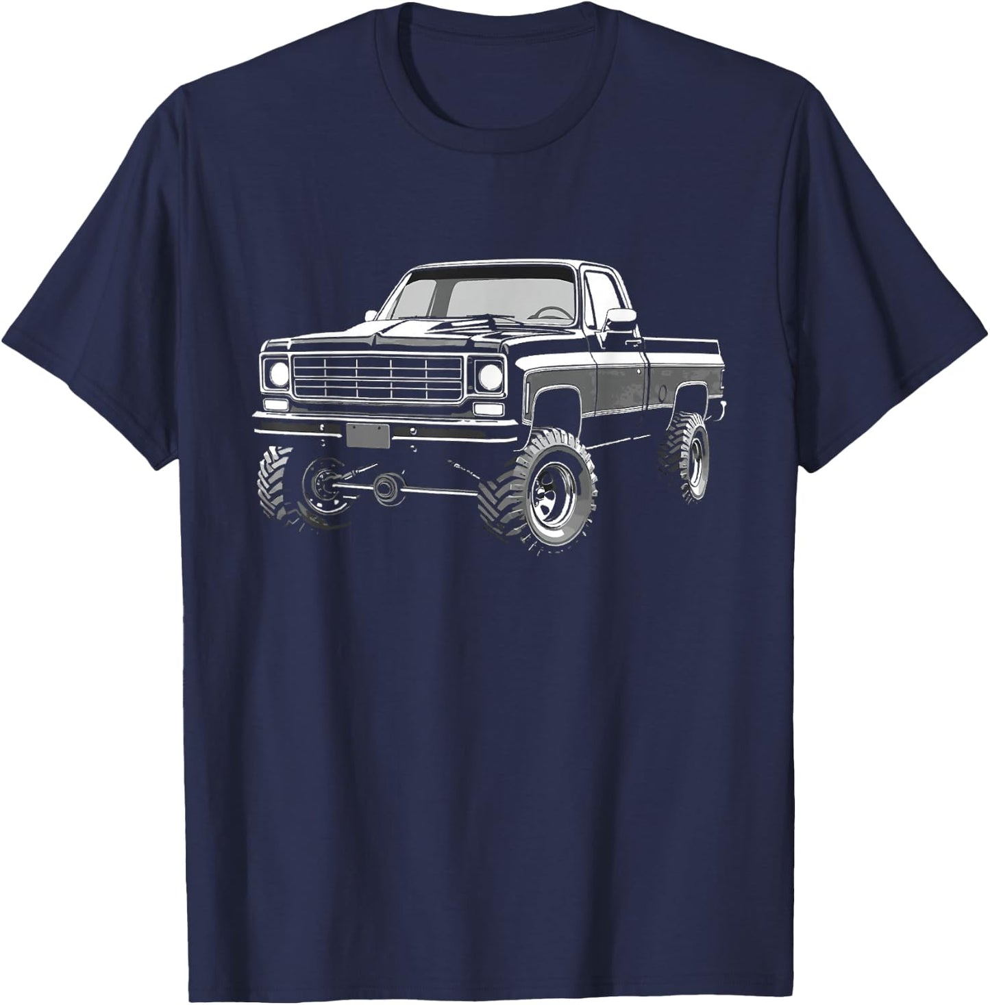 K10 Truck Silhouette Squarebody Nation Square body Truck T-Shirt - T-Shirt | Navy