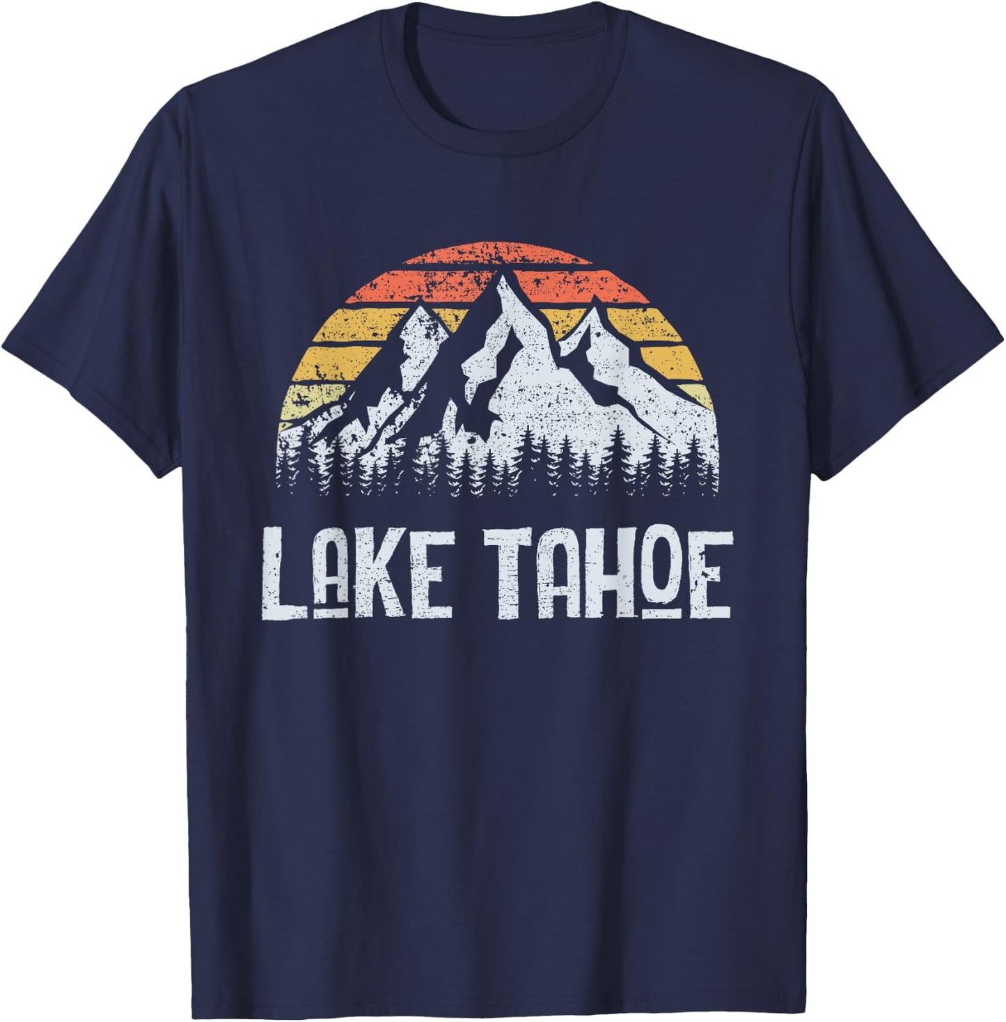 Vintage Retro Lake Tahoe T-Shirt - T-Shirt | Navy