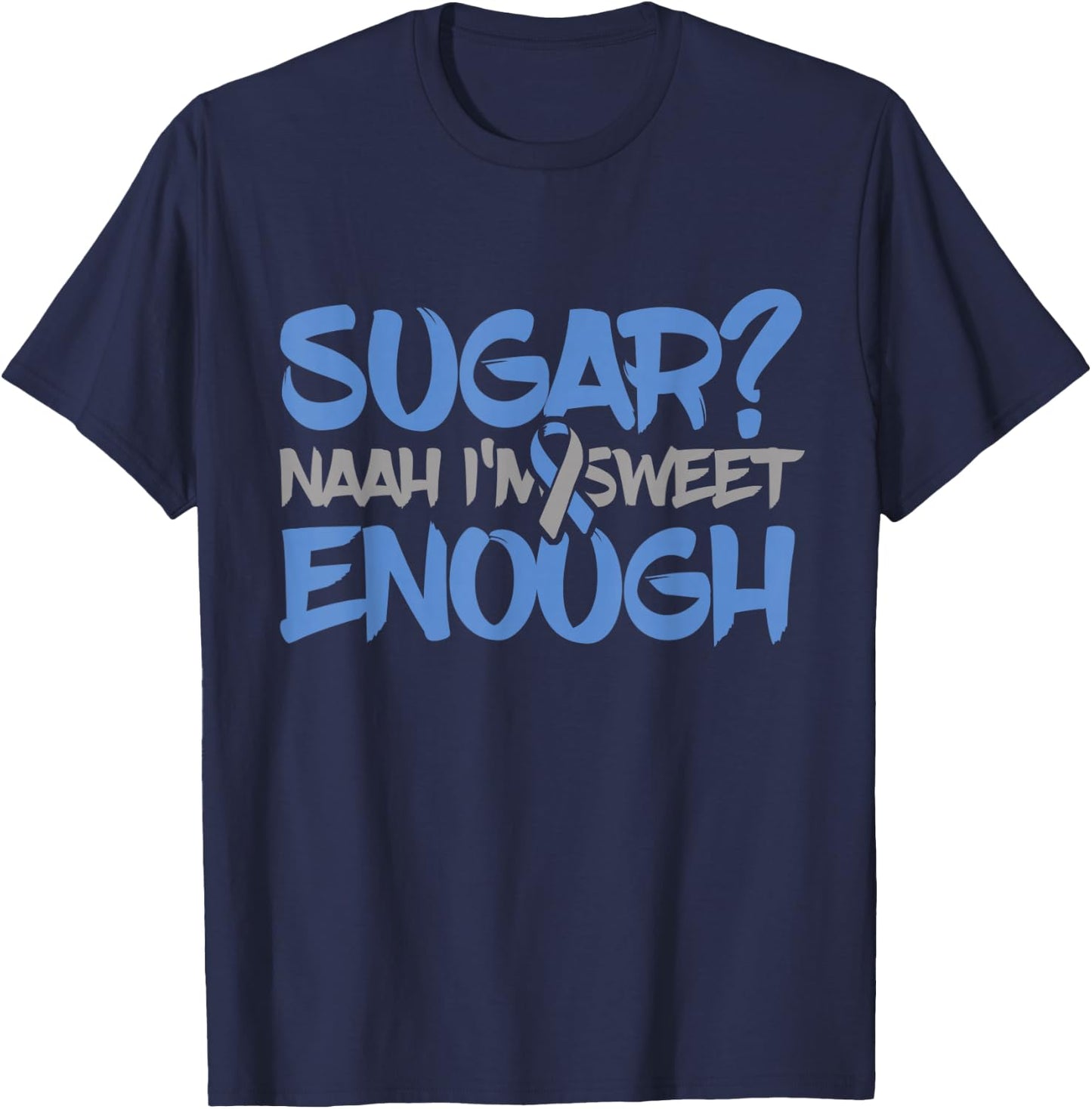 Funny Diabetes Awareness - T1D T2D Diabetic Pancreas T-Shirt - T-Shirt | Navy