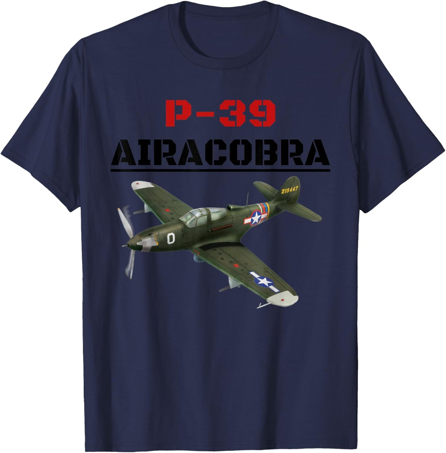 A great P-39 Airacobra Aviation . T-Shirt - T-Shirt | Navy