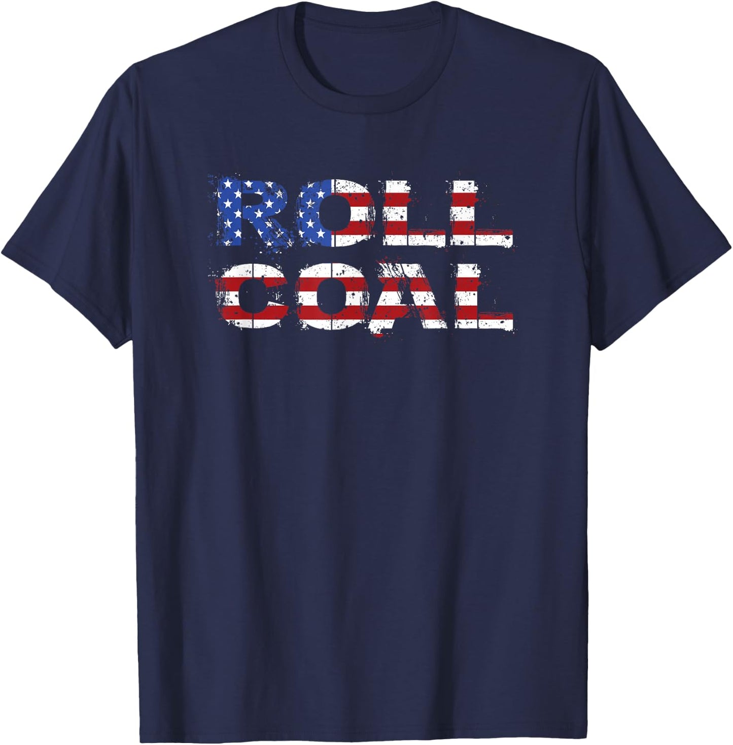 Diesel Roll Coal USA Flag Turbo Diesels Power Gift T-Shirt - T-Shirt | Navy