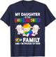 My Daughter is a Gay Pride Month Rainbow Sheep T-Shirt - T-Shirt | Navy