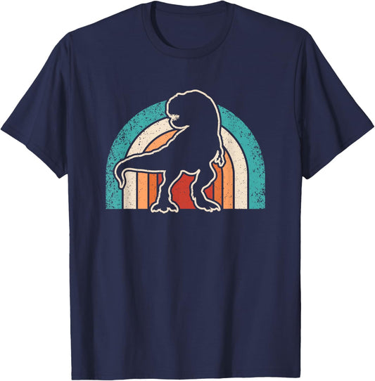 Retro Dinosaur Lover Dino T-Rex Men Boys Kids T-Shirt - T-Shirt | Navy