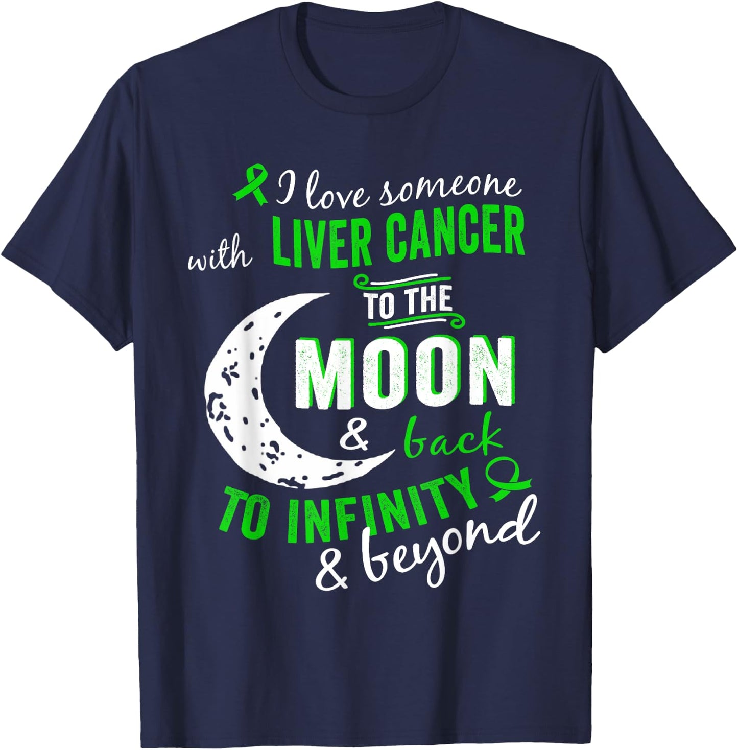 Liver Cancer Shirt - Liver Cancer Awareness Shirt T-Shirt - T-Shirt | Navy