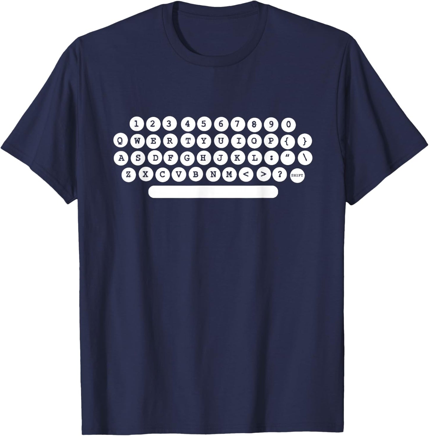 Typewriter Novel Author Book Writer Literary Editor T Shirt T-Shirt - T-Shirt | Navy