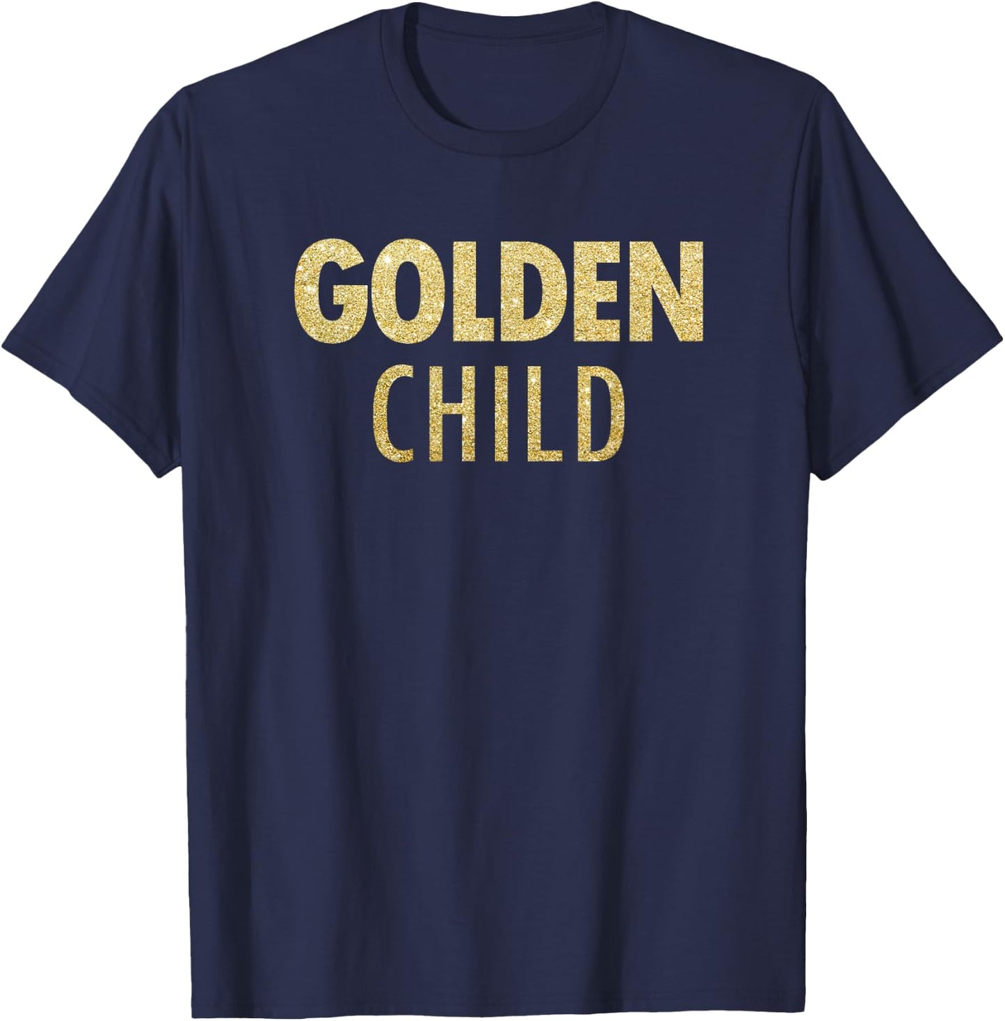 Golden Child Gold Flashy & Bold Statement T-Shirt - T-Shirt | Navy