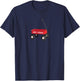 Fire Island red wagon summer beach vacation LI New York T-Shirt - T-Shirt | Navy