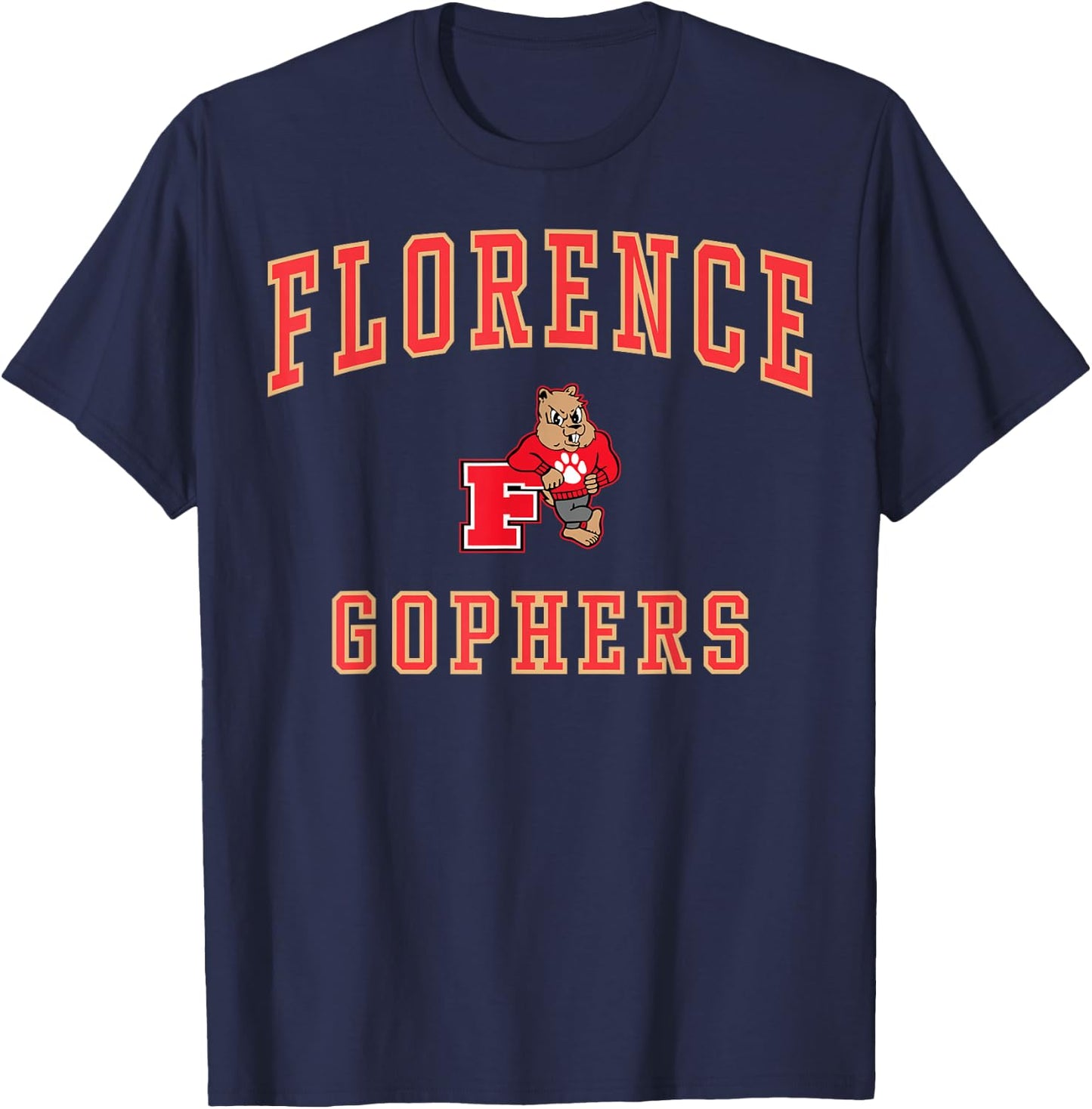 Florence High School Gophers C1 T-Shirt - T-Shirt | Navy