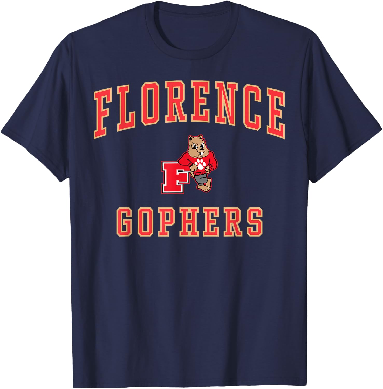 Florence High School Gophers C1 T-Shirt - T-Shirt | Navy