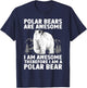 Polar Bear Art Women Kids Arctic Polar Bear Lover T-Shirt - T-Shirt | Navy