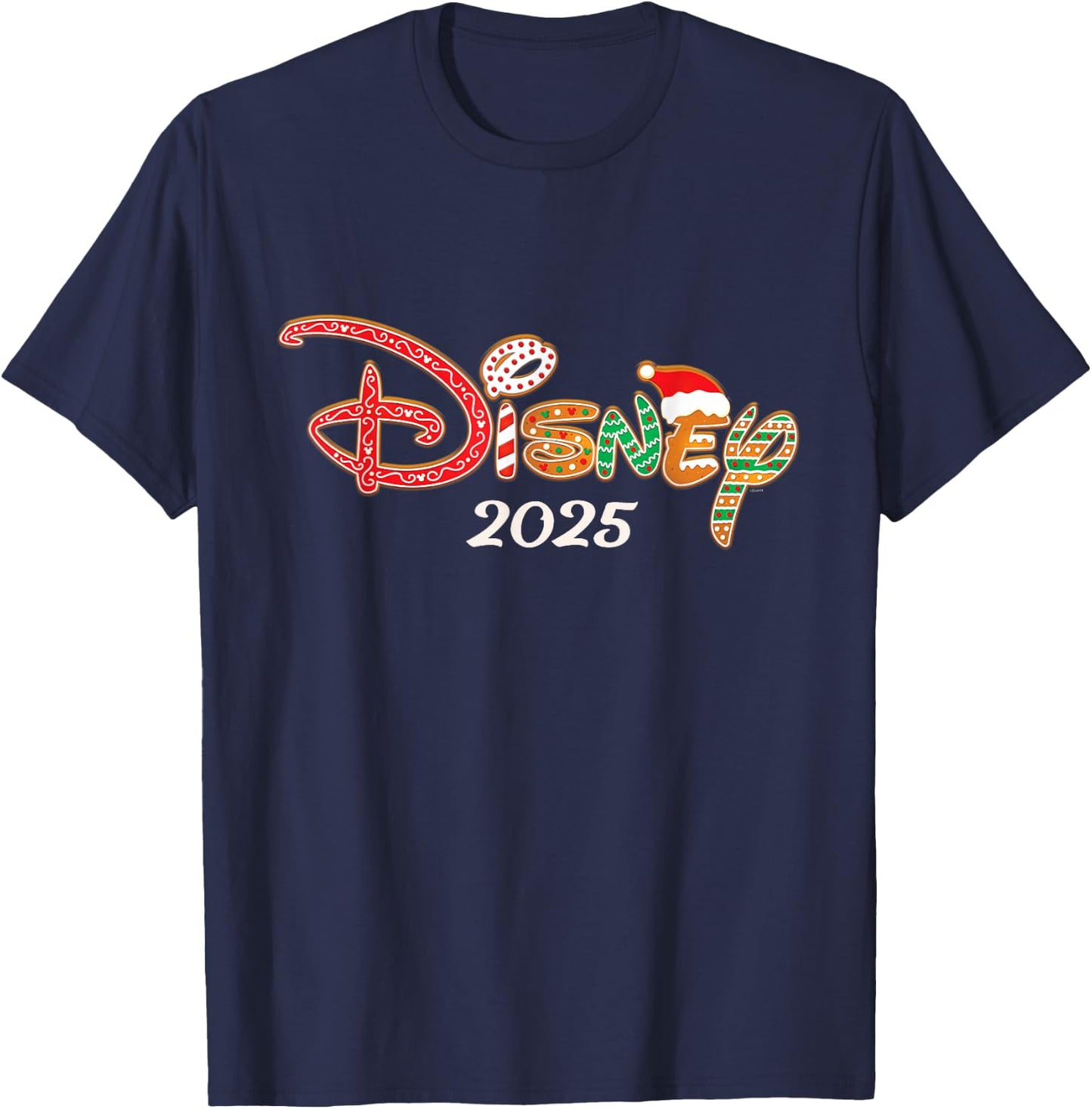 Disney Holiday Christmas Vacation Trip Gingerbread Logo 2025 T-Shirt - T-Shirt | Navy