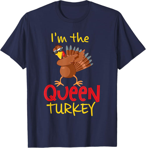 Funny Queen Turkey Matching Family Group Thanksgiving Party