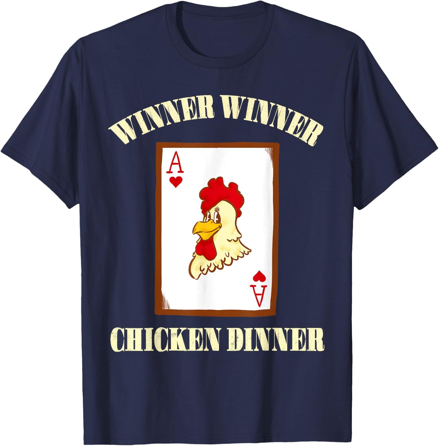 Winner Chicken Lucky Casino Gambling Blackjack T-Shirt - T-Shirt | Navy