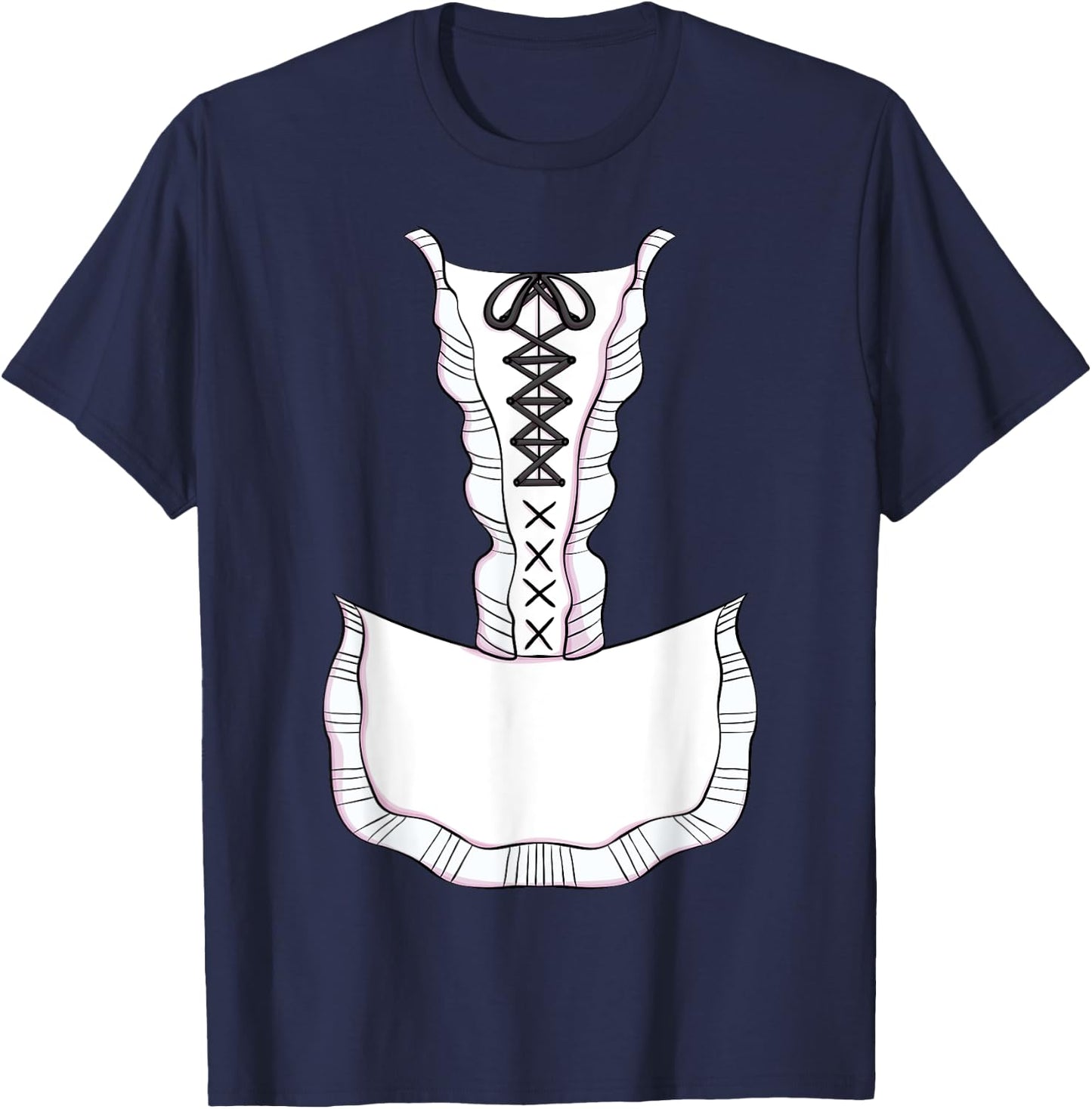 French Maid Costume for Halloween Maid Cosplay T-Shirt - T-Shirt | Navy