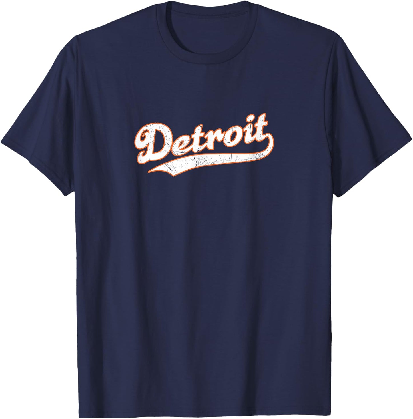 Detroit | Vintage Look, Michigan Pride T-Shirt - T-Shirt | Navy