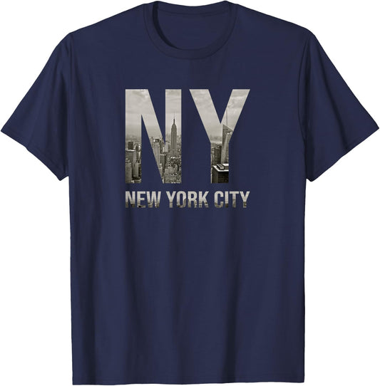 NYC Skylines New York City That Never Sleeps Gift T-Shirt - T-Shirt | Navy