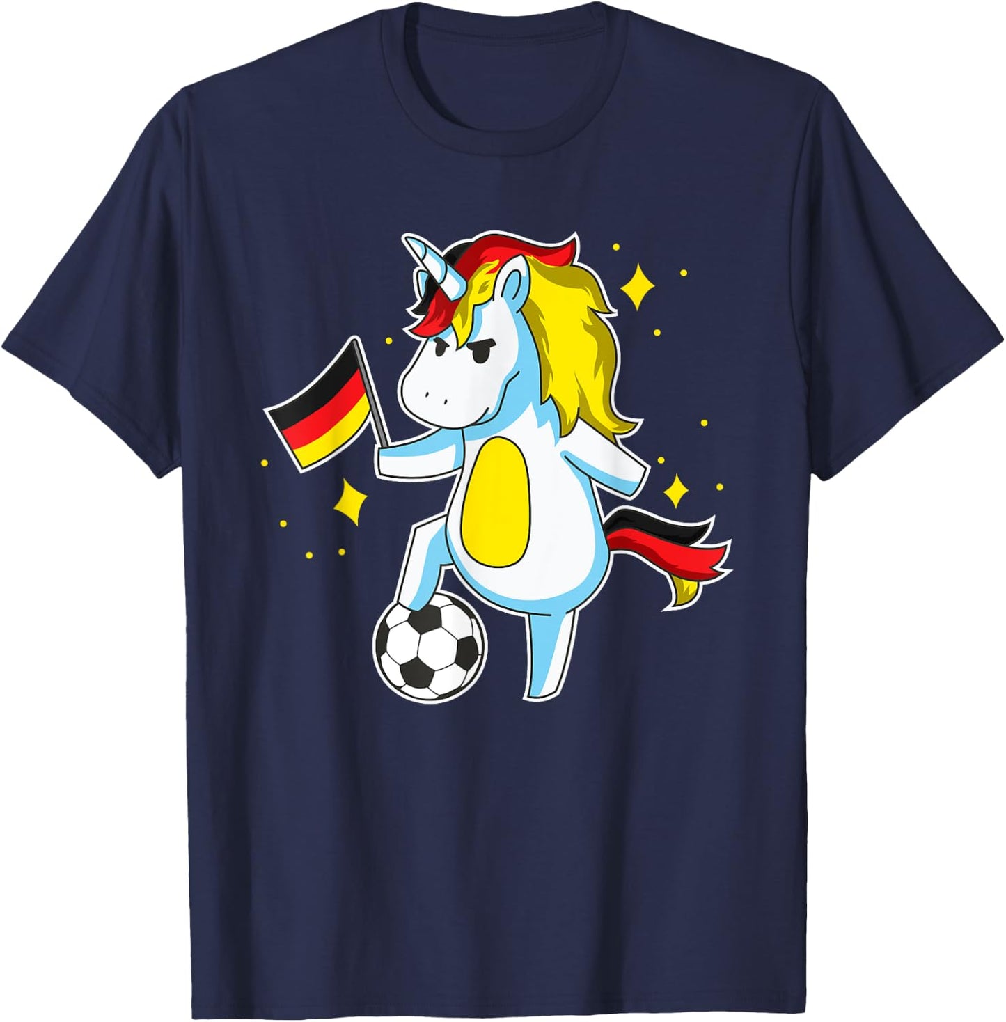 Soccer Unicorn German Jersey Design Germany Football Gift T-Shirt - T-Shirt | Navy