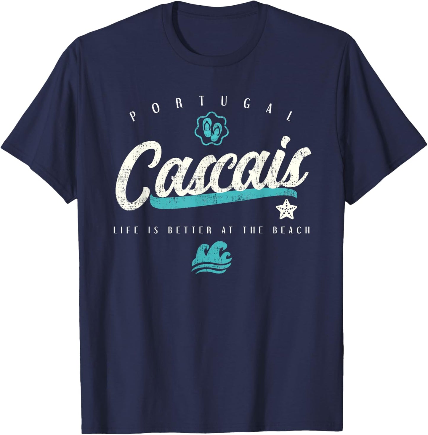 Cascais - Portugal Beach Men Women Kids T-Shirt - T-Shirt | Navy