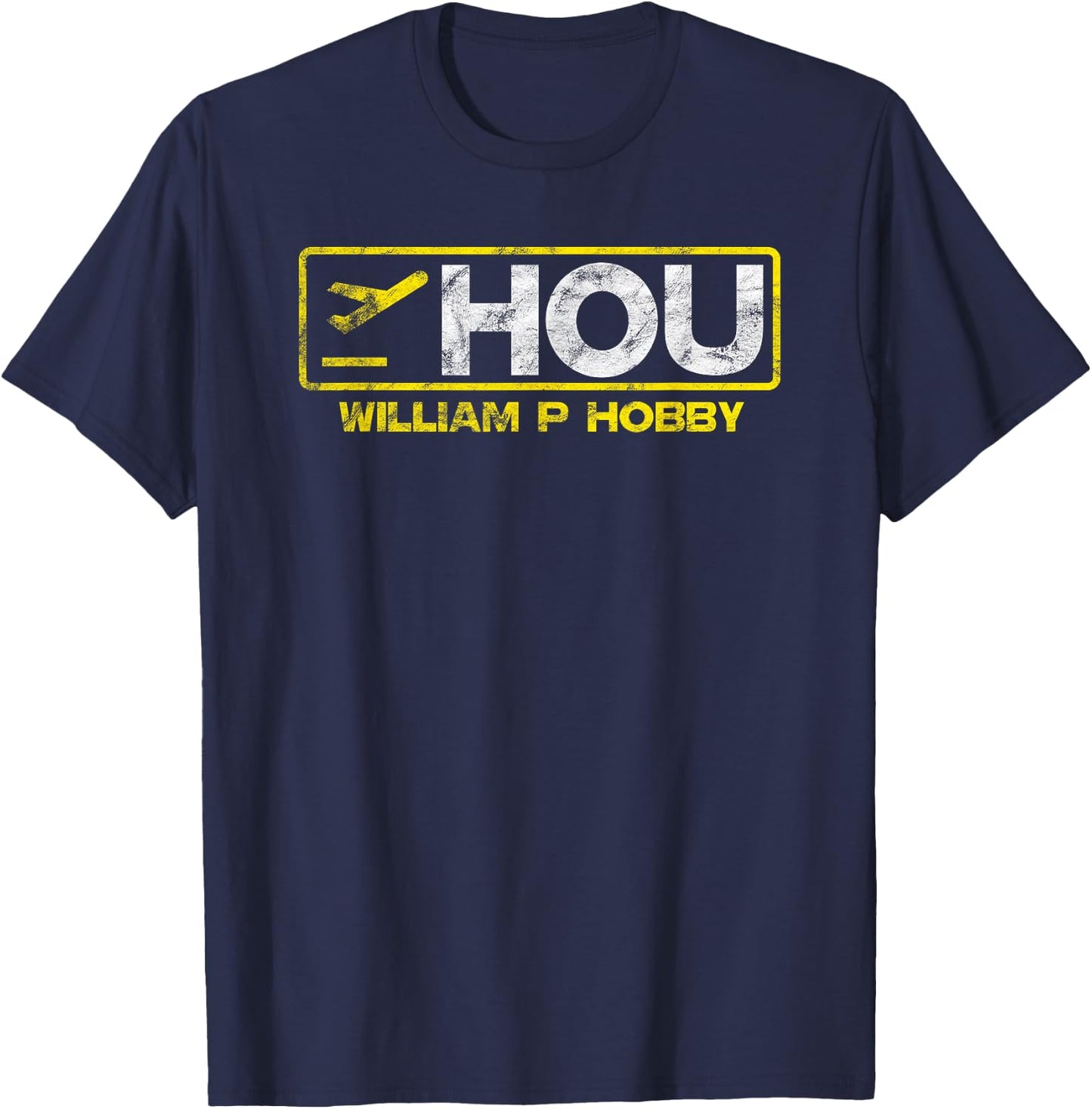 HOU Houston William P Hobby Airport Airport Code T-Shirt - T-Shirt | Navy