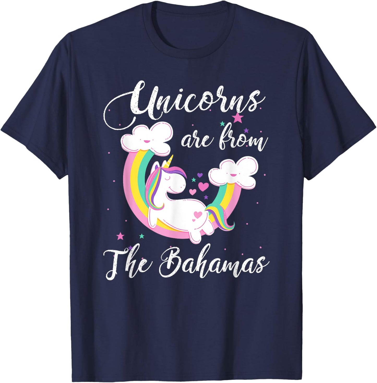 Unicorns Are From The Bahamas / Magical Unicorn Gift T-Shirt - T-Shirt | Navy