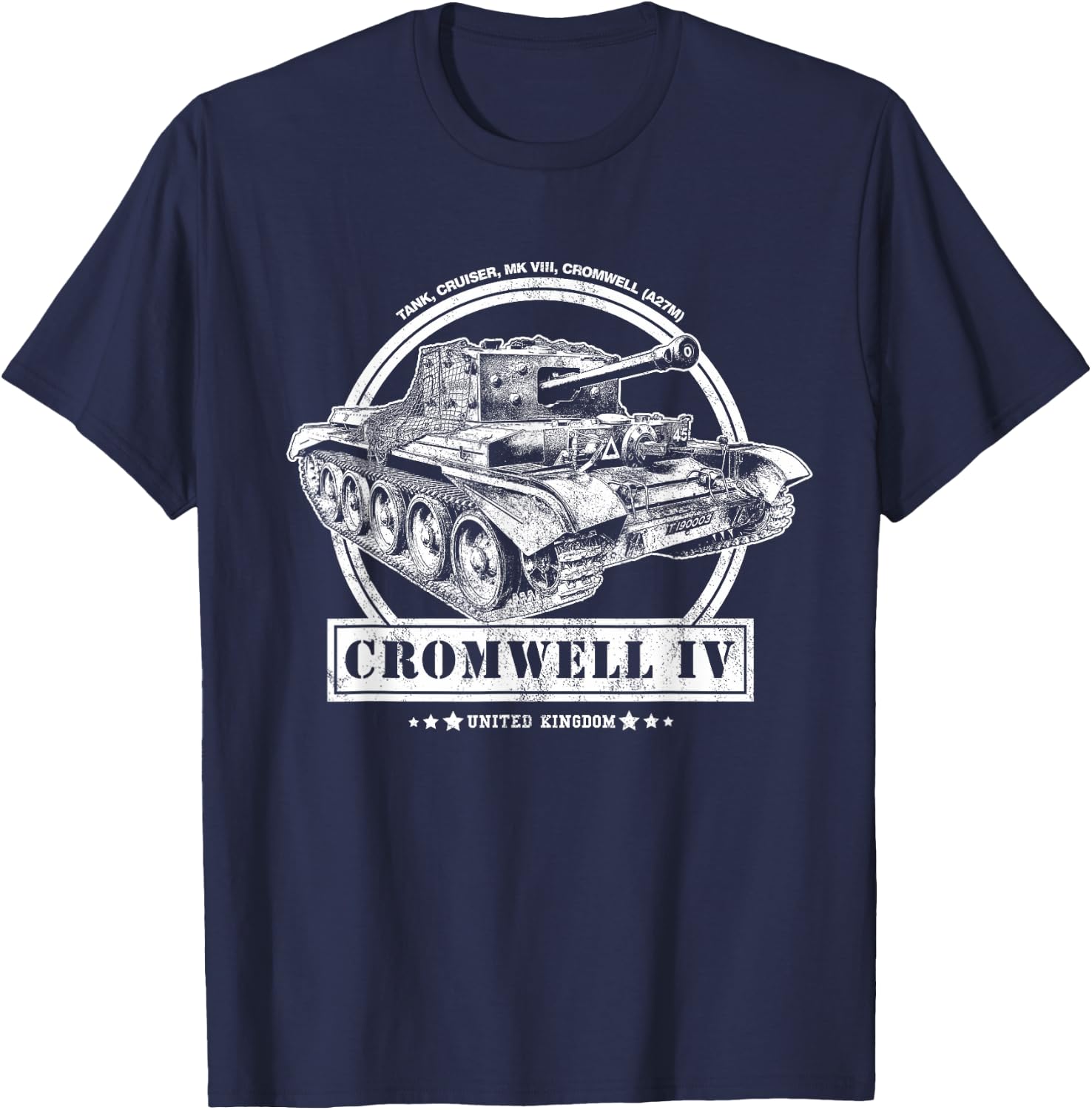 Cromwell IV WW2 Tank T-Shirt - T-Shirt | Navy