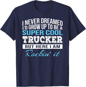 Funny Cool Trucker Gift T-Shirt - T-Shirt | Navy