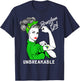 Brazilian Girl Unbreakable Heritage Brazil Flag Gift T-Shirt - T-Shirt | Navy