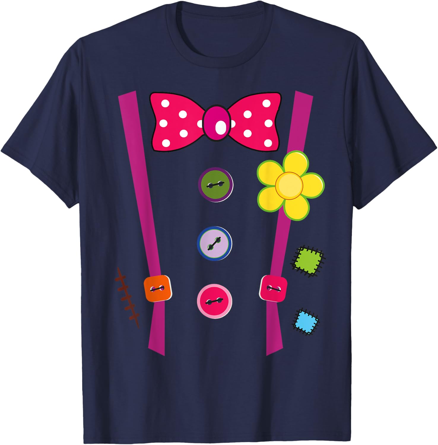 Halloween Clown DIY Costume Fun For Man Woman & Kids T-Shirt - T-Shirt | Navy