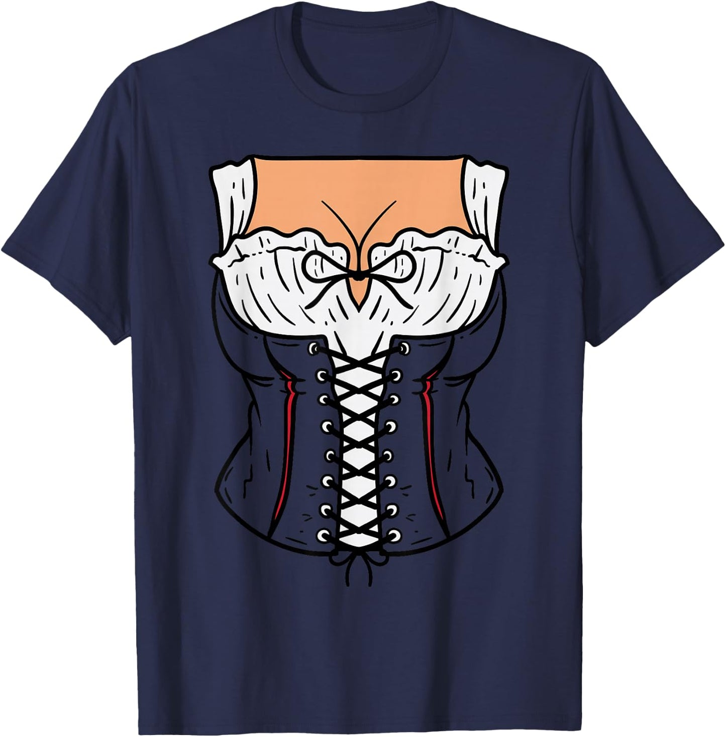 Dirndl Dress Costume DIY Easy Lazy Halloween Oktoberfest T-Shirt - T-Shirt | Navy
