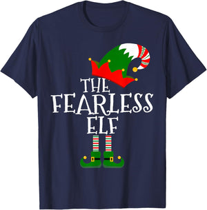 Funny The Fearless Elf Matching Family Group Gift Christmas T-Shirt - T-Shirt | Navy