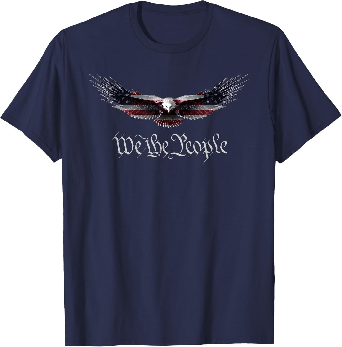 American Patriot Freedom Eagle USA Flag T-Shirt - T-Shirt | Navy