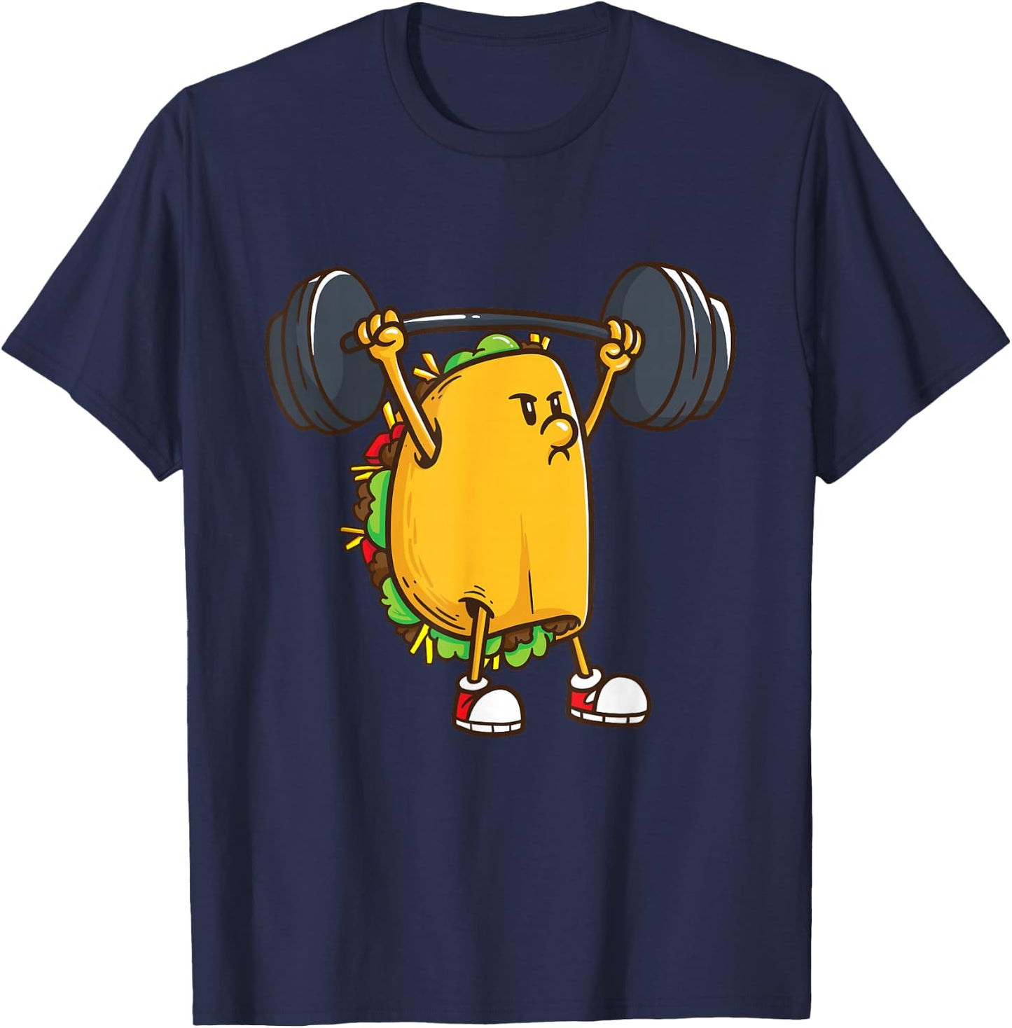 Funny Tacos Powerlifting Weightlifting Gym Workout Girls T-Shirt - T-Shirt | Navy