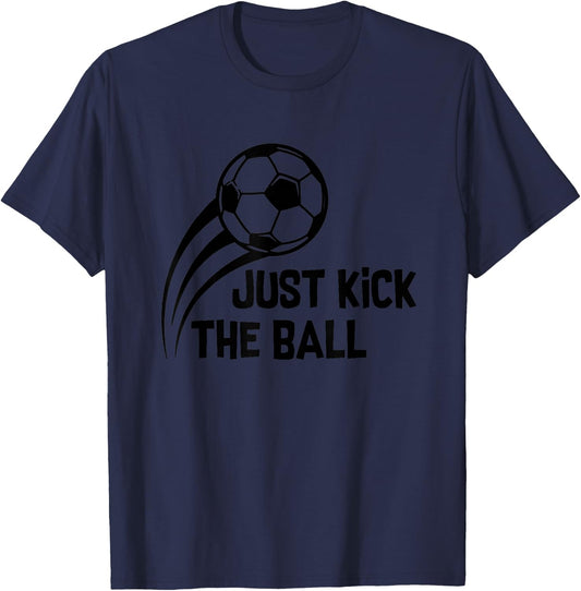 Soccer Kick The Ball T-Shirt - T-Shirt | Navy