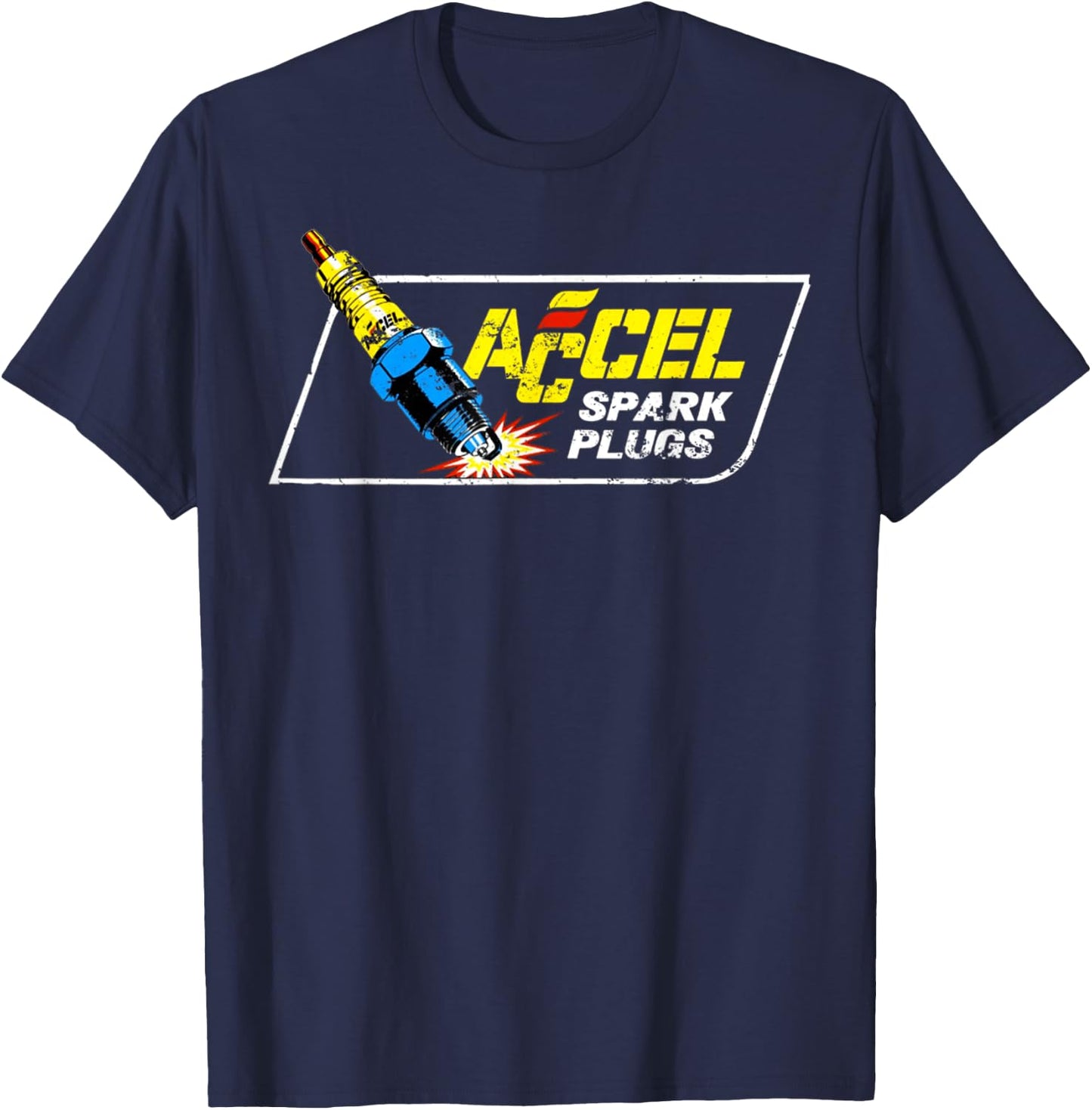 Vintage Spark Plug Retro Lover Car Parts Tuner Sparky Gifts T-Shirt - T-Shirt | Navy
